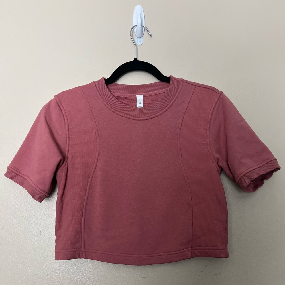 lululemon athletica Dusty Rose Cropped Crewneck Top